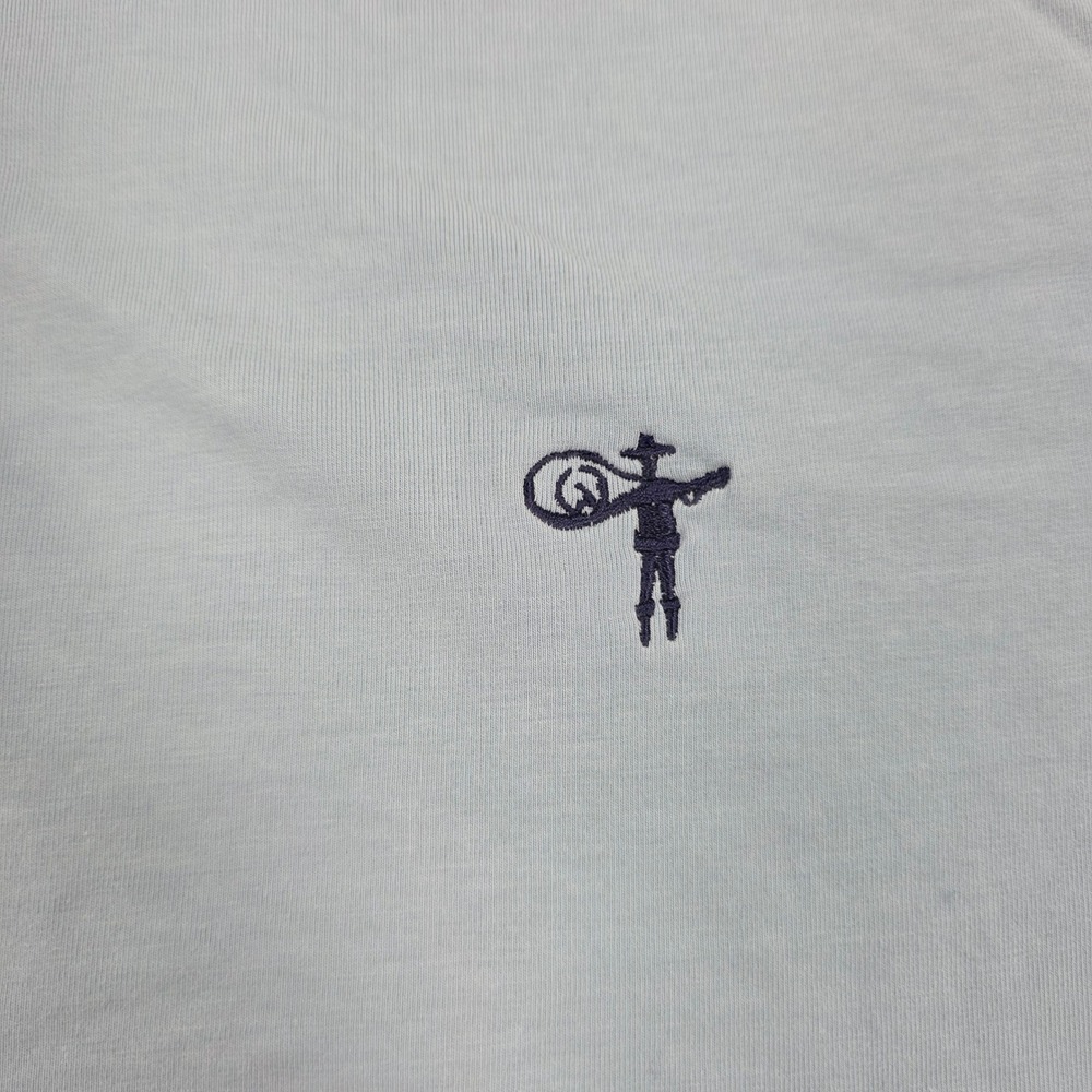 Polo Golf Ralph Lauren Mens M Blue Stretch Lisle Short Sleeve Lasso Logo Shirt - Picture 4 of 11
